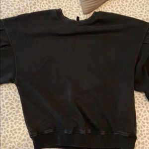 black crewneck sweatshirt